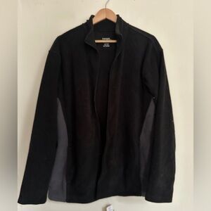Black and Gray Fleece Zip Up XL